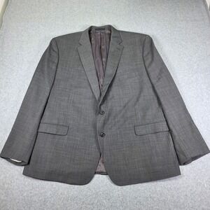 Lauren Ralph Lauren Men's 50R Blazer Jacket Gray Wool Blend Two Button Streach